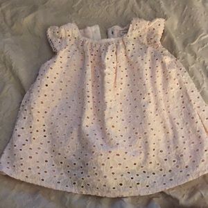 Pink eyelet dress